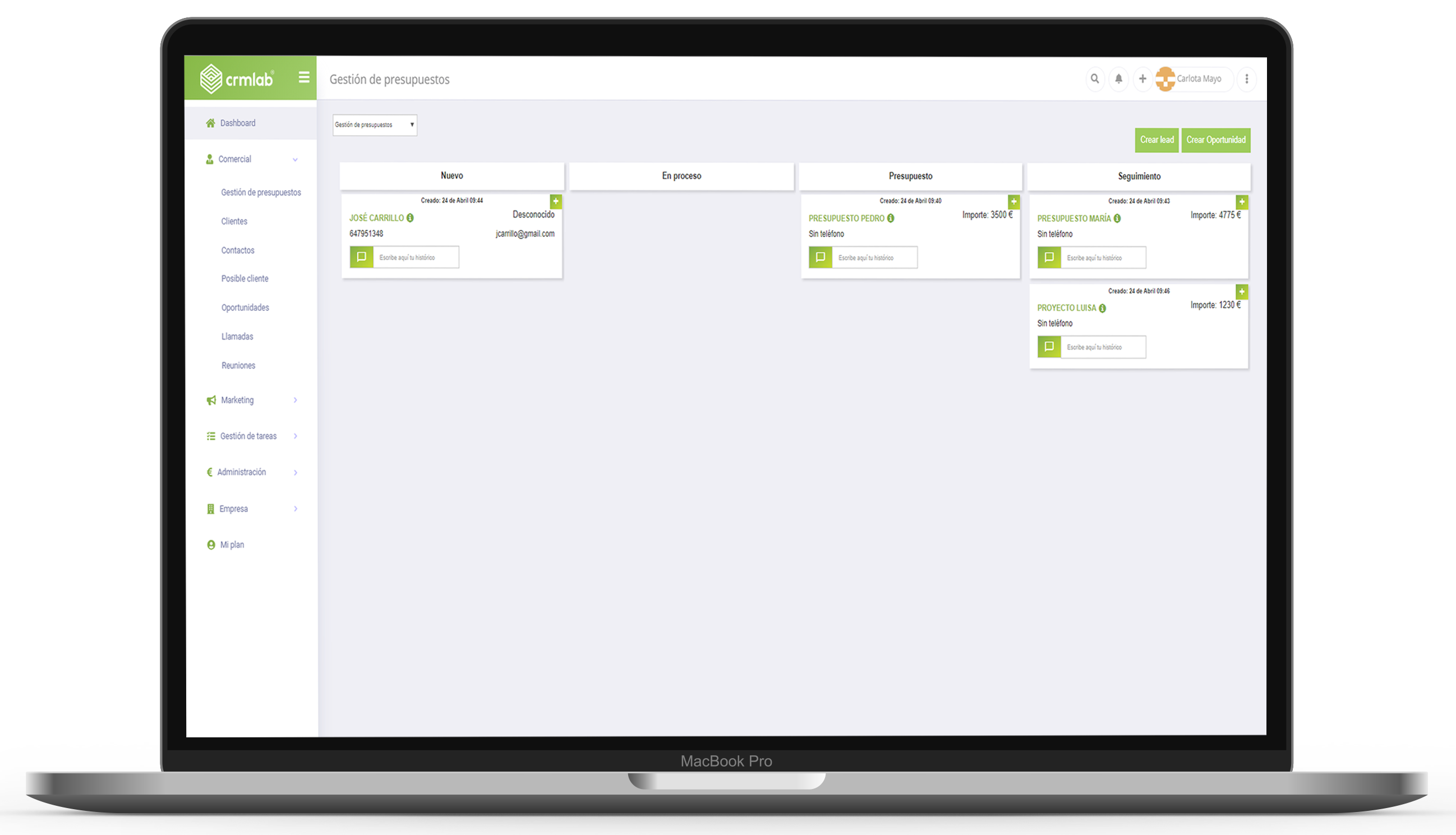 El CRM gratuito en español El CRM gratuito en español